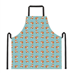 Winter Fox Pattern Print Apron