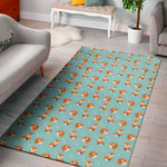 Winter Fox Pattern Print Area Rug