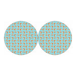Winter Fox Pattern Print Car Coasters