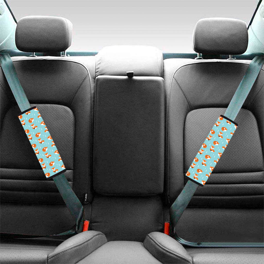 Winter Fox Pattern Print Car Seat Belt Covers