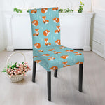 Winter Fox Pattern Print Dining Chair Slipcover