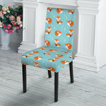 Winter Fox Pattern Print Dining Chair Slipcover