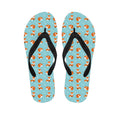 Winter Fox Pattern Print Flip Flops