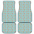 Winter Fox Pattern Print Front and Back Car Floor Mats