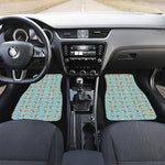 Winter Fox Pattern Print Front and Back Car Floor Mats