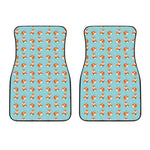 Winter Fox Pattern Print Front Car Floor Mats