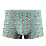 Winter Fox Pattern Print Men's Boxer Briefs