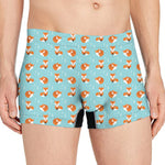 Winter Fox Pattern Print Men's Boxer Briefs