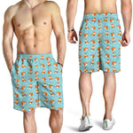 Winter Fox Pattern Print Men's Shorts