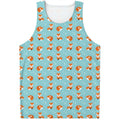 Winter Fox Pattern Print Men's Tank Top