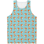 Winter Fox Pattern Print Men's Tank Top
