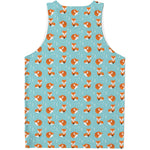 Winter Fox Pattern Print Men's Tank Top