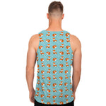 Winter Fox Pattern Print Men's Tank Top