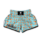 Winter Fox Pattern Print Muay Thai Boxing Shorts