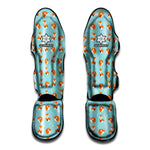 Winter Fox Pattern Print Muay Thai Shin Guard