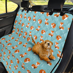 Winter Fox Pattern Print Pet Car Back Seat Cover