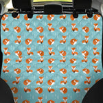 Winter Fox Pattern Print Pet Car Back Seat Cover