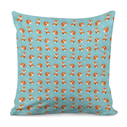 Winter Fox Pattern Print Pillow Cover