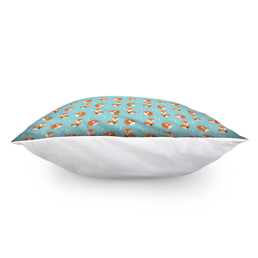 Winter Fox Pattern Print Pillow Cover