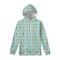Winter Fox Pattern Print Pullover Hoodie