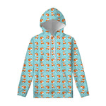 Winter Fox Pattern Print Pullover Hoodie
