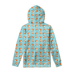 Winter Fox Pattern Print Pullover Hoodie