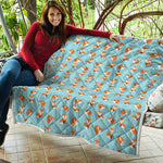 Winter Fox Pattern Print Quilt