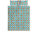 Winter Fox Pattern Print Quilt Bed Set
