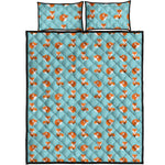 Winter Fox Pattern Print Quilt Bed Set