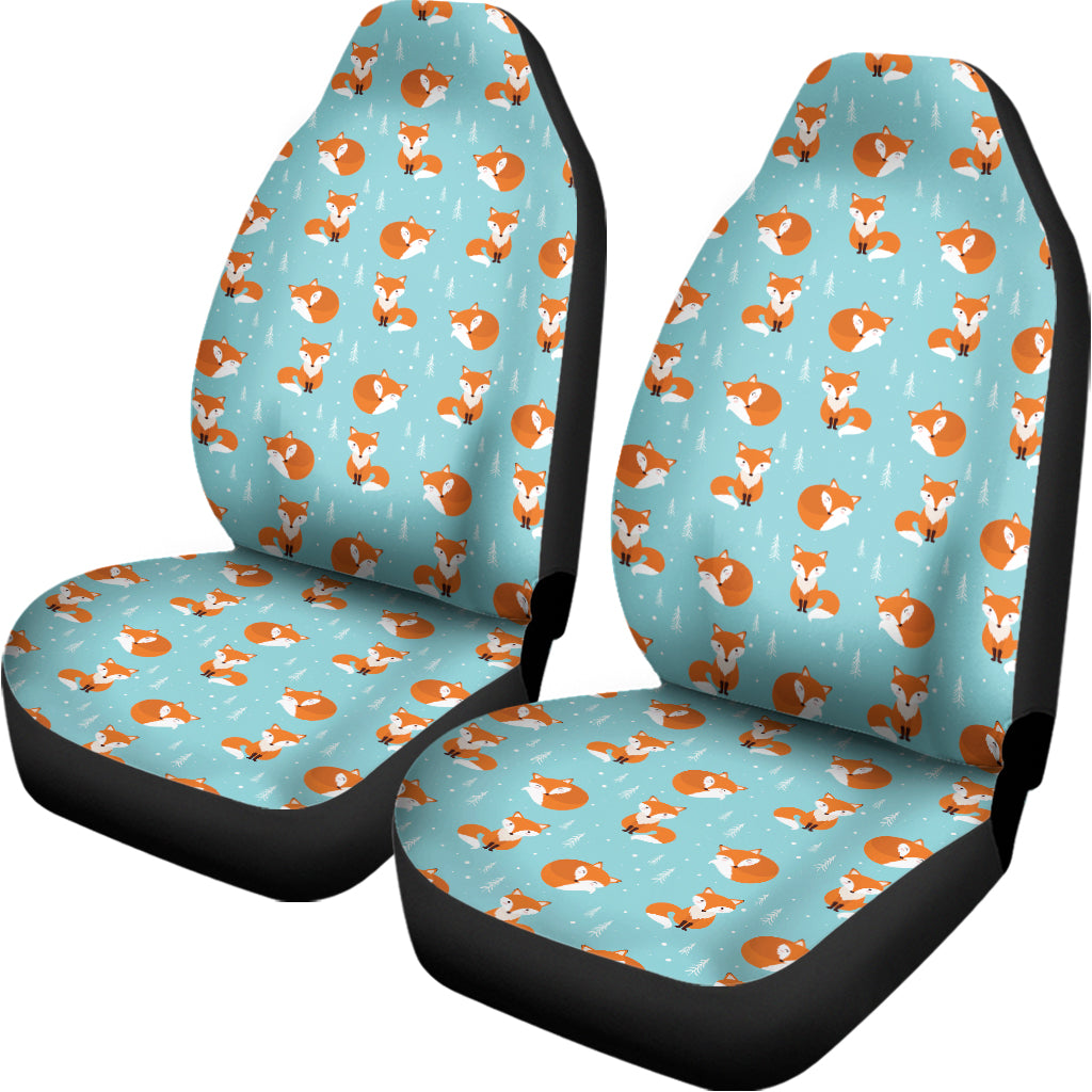 Winter Fox Pattern Print Universal Fit Car Seat Covers