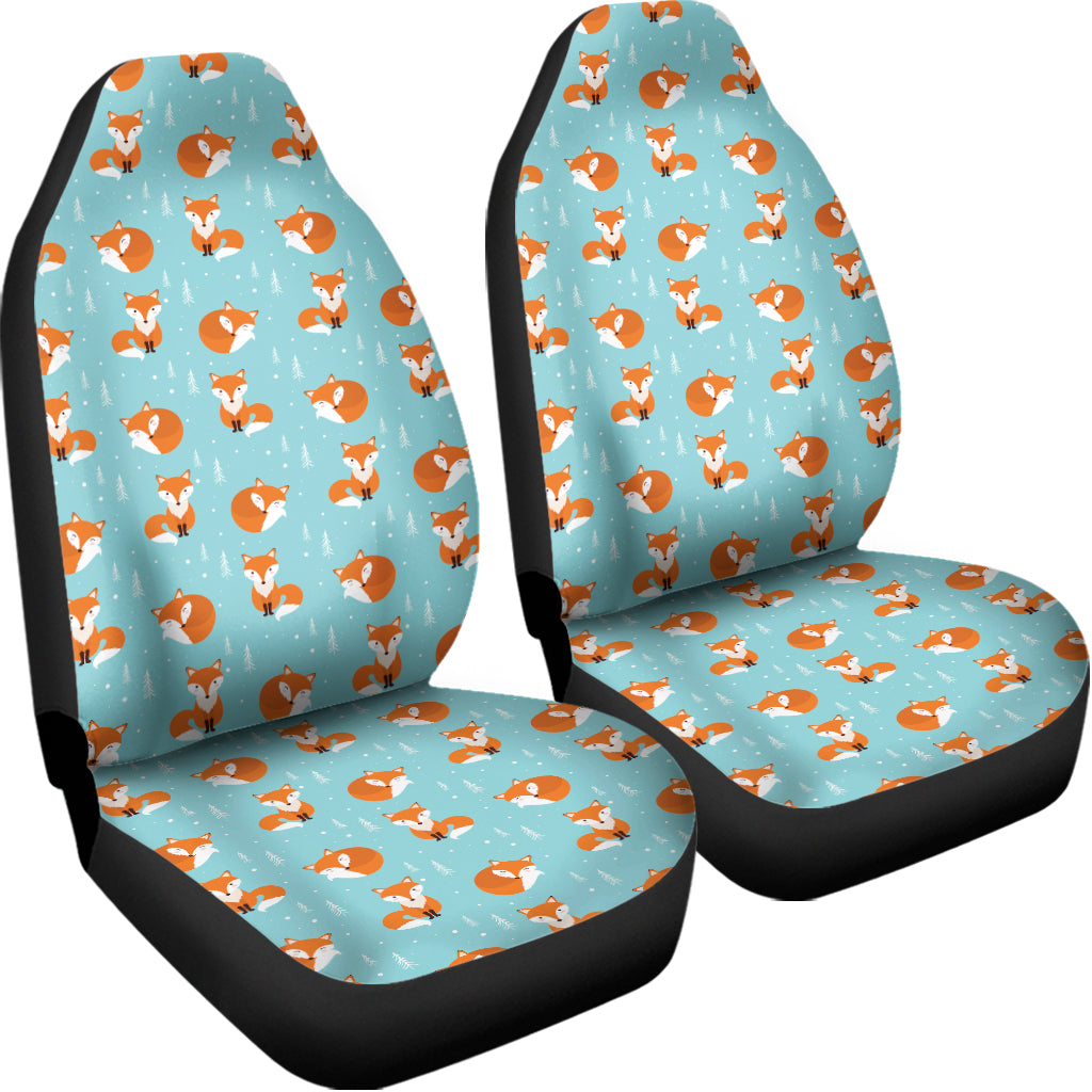 Winter Fox Pattern Print Universal Fit Car Seat Covers