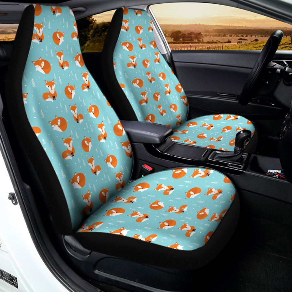 Winter Fox Pattern Print Universal Fit Car Seat Covers
