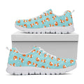 Winter Fox Pattern Print White Running Shoes