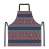 Winter Holiday Knitted Pattern Print Apron