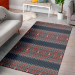 Winter Holiday Knitted Pattern Print Area Rug