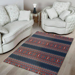 Winter Holiday Knitted Pattern Print Area Rug