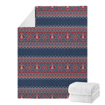 Winter Holiday Knitted Pattern Print Blanket