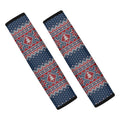 Winter Holiday Knitted Pattern Print Car Seat Belt Covers