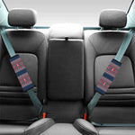 Winter Holiday Knitted Pattern Print Car Seat Belt Covers