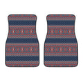 Winter Holiday Knitted Pattern Print Front Car Floor Mats
