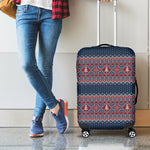 Winter Holiday Knitted Pattern Print Luggage Cover