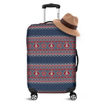 Winter Holiday Knitted Pattern Print Luggage Cover
