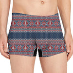 Winter Holiday Knitted Pattern Print Men's Boxer Briefs