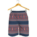 Winter Holiday Knitted Pattern Print Men's Shorts