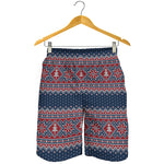 Winter Holiday Knitted Pattern Print Men's Shorts