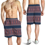 Winter Holiday Knitted Pattern Print Men's Shorts