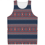 Winter Holiday Knitted Pattern Print Men's Tank Top