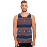 Winter Holiday Knitted Pattern Print Men's Tank Top