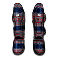 Winter Holiday Knitted Pattern Print Muay Thai Shin Guards