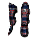 Winter Holiday Knitted Pattern Print Muay Thai Shin Guard